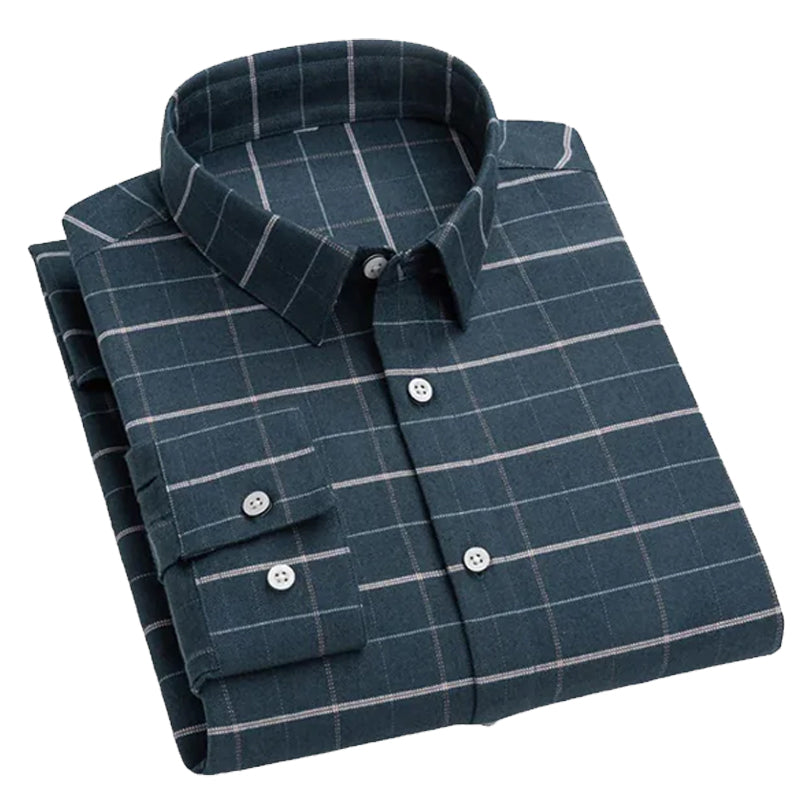 Men's Classic Checkered Cotton Casual Shirt LS-02