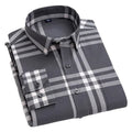 Men's Regular Fit Plaid Casual Shirt LS-04