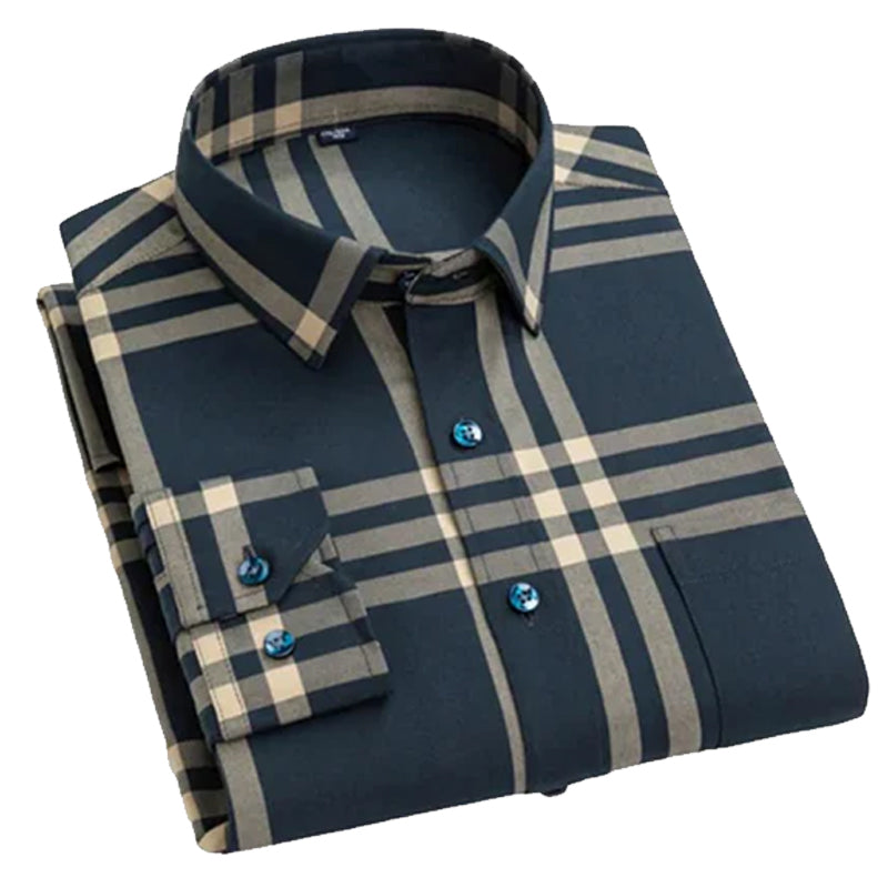 Cotton Checkered Shirt for Men – Casual Wear LS-07