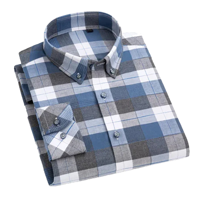 Classic Plaid Casual Shirt for Men LS-13