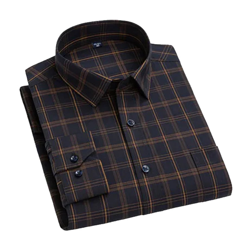 Men's Stylish Plaid Casual Shirt LS-16