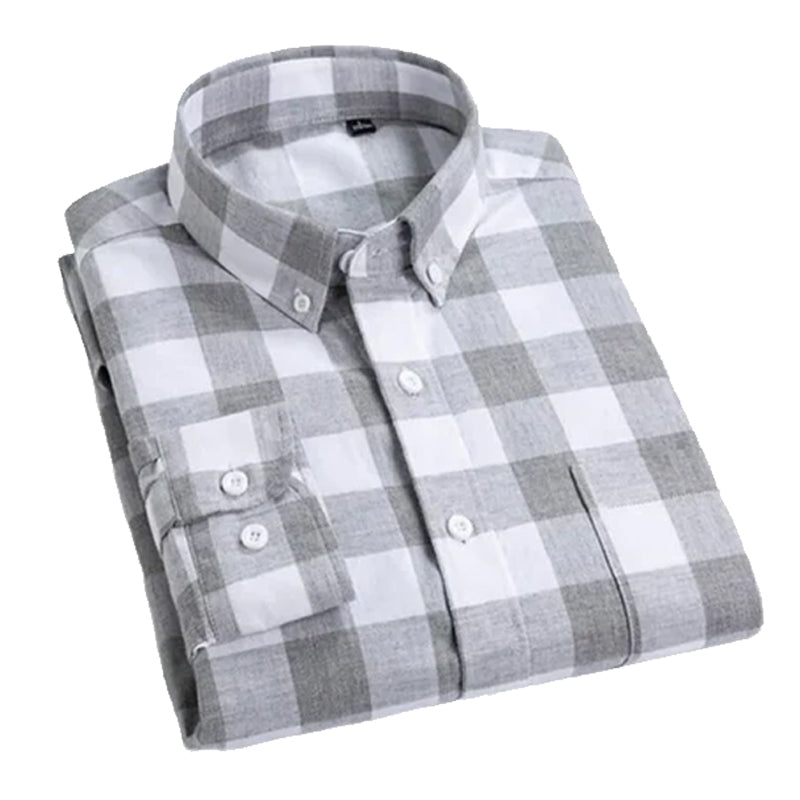 Men's Slim Fit Check Shirt – Modern Look LS-17