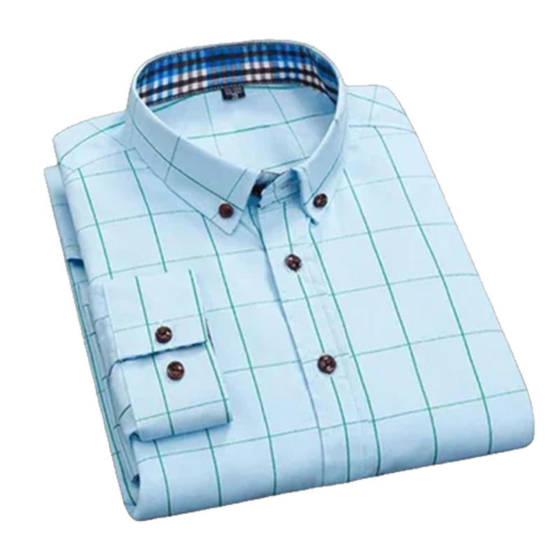 Men's Checkered Shirt – Smart Casual Style LS-19